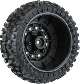 1/10 Badlands Front/Rear 2.2"/3.0" SC Mounted 12mm Black Raid (2)