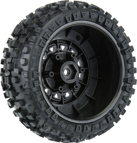 1/10 Badlands Front/Rear 2.2"/3.0" SC Mounted 12mm Black Raid (2)