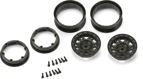 1/10 Impulse Front/Rear 1.9" 12mm Rock Crawler Wheels (2) Black
