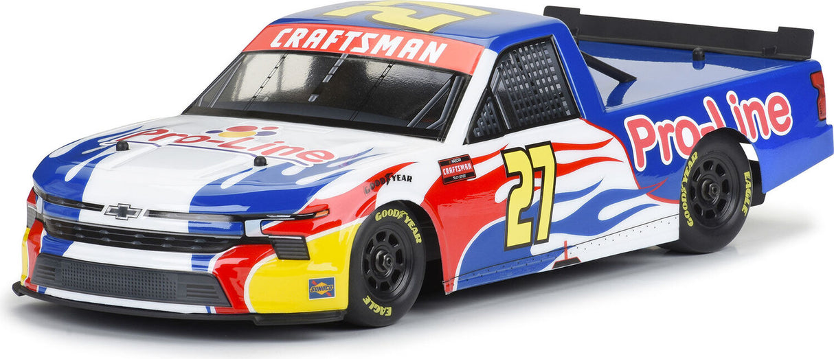 1/12 Pre-Cut 2024 Chevy Silverado Truck Clear Body: Losi NASCAR