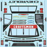 1/12 Pre-Cut 2024 Chevy Silverado Truck Clear Body: Losi NASCAR
