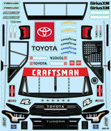 1/12 Pre-Cut 2024 Toyota Tundra Truck Clear Body: Losi NASCAR