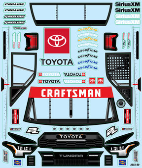 1/12 Pre-Cut 2024 Toyota Tundra Truck Clear Body: Losi NASCAR