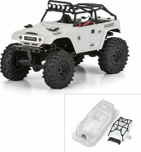 1/24 1979 Toyota Land Cruiser FJ40 Clear Body with Trail Cage: SCX24