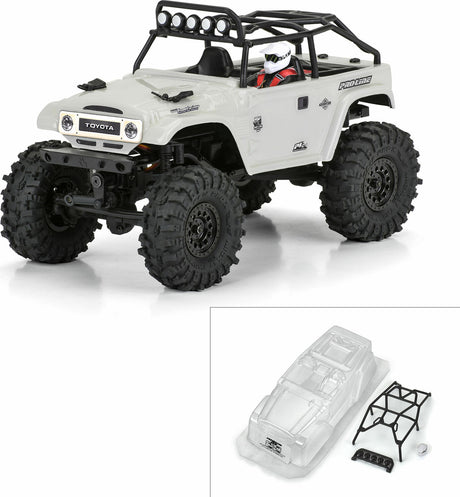 1/24 1979 Toyota Land Cruiser FJ40 Clear Body with Trail Cage: SCX24
