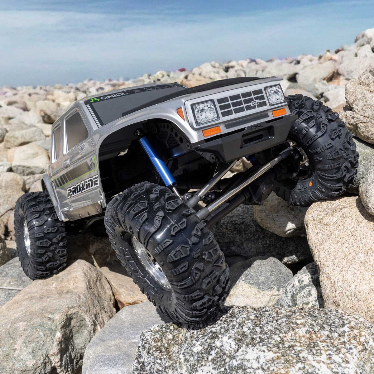 1/10 Pro-Comp Front/Rear (97mm) Scaler Shocks, Blue (2): Rock Crawlers