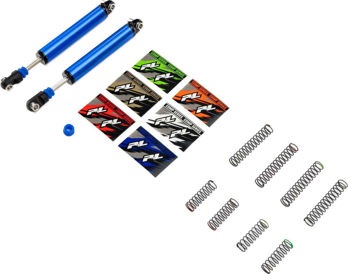 1/10 Pro-Comp Front/Rear (97mm) Scaler Shocks, Blue (2): Rock Crawlers