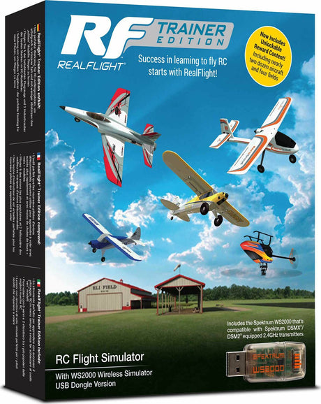 RealFlight Trainer Edition RC Flight Simulator with WS2000 Wireless Simulator USB Dongle