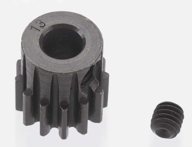 Extra Hard 13 Tooth Blackened Steel 32p Pinion, 5mm