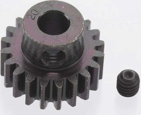 Extra Hard 20 Tooth Blackened Steel 32p Pinion, 5mm