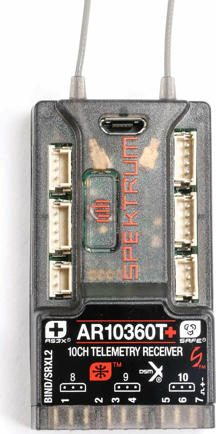 AR10360T+ DSMX 10-Channel AS3X+ & SAFE Telemetry Receiver