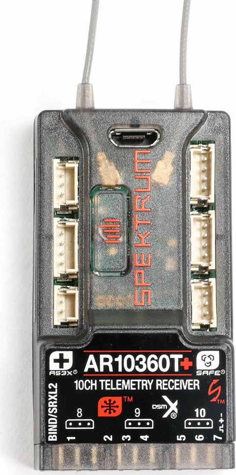 AR10360T+ DSMX 10-Channel AS3X+ & SAFE Telemetry Receiver