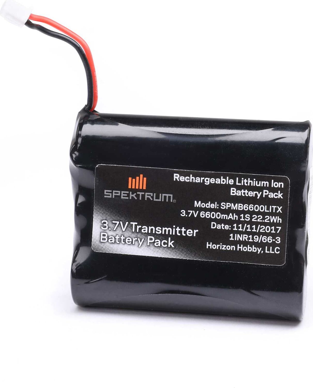 3.7V 6600mAh 1S Li-Ion Transmitter Battery: NX6/NX8/NX10/iX12, Tx Plug (XH-1S)