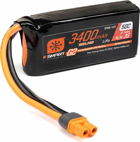 11.1V 3400mAh 3S 50C Smart G2 Trail Pro LiPo Battery: IC3