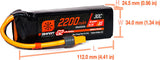 11.1V 2200mAh 3S 30C Smart G2 LiPo Battery: IC3