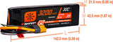 11.1V 3200mAh 3S 30C Smart G2 LiPo Battery: IC3