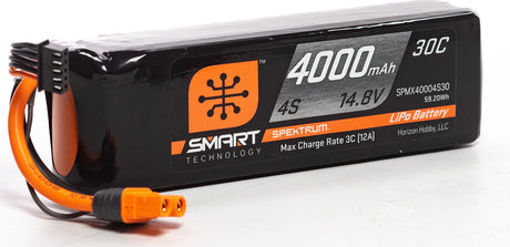 14.8V 4000mAh 4S 30C Smart LiPo Battery: IC3