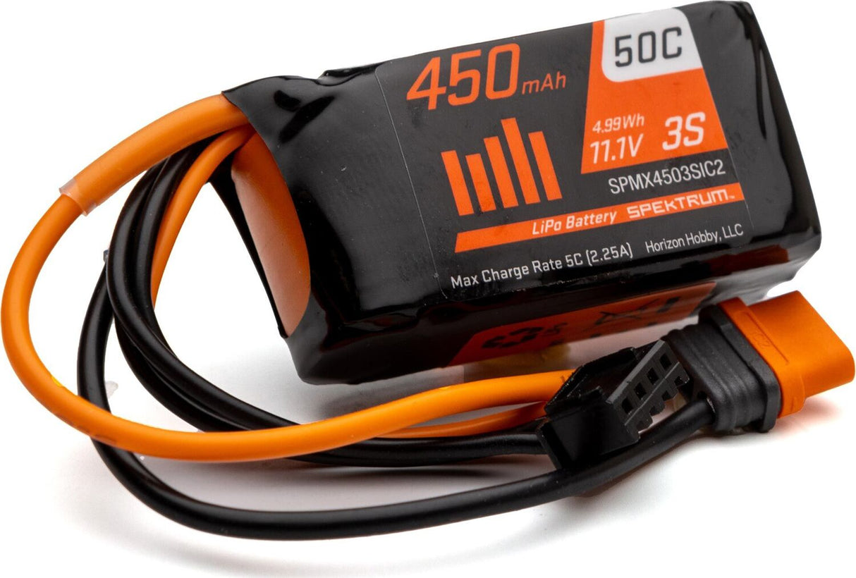 11.1V 450mAh 3S 50C LiPo Battery: IC2