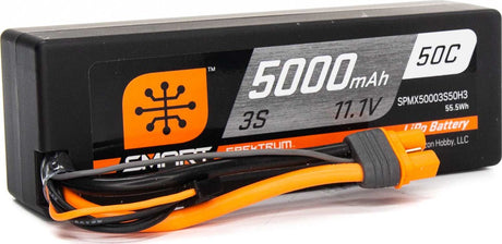 11.1V 5000mAh 3S 50C Smart Hardcase LiPo Battery: IC3