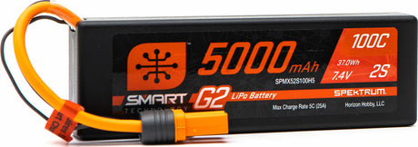 7.4V 5000mAh 2S 100C Smart G2 Hardcase LiPo Battery: IC5
