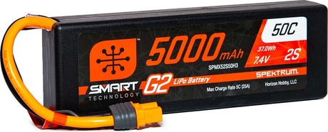 7.4V 5000mAh 2S 50C Smart LiPo G2 Hard Case: IC3