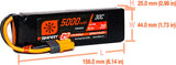 11.1V 5000mAh 3S 30C Smart G2 LiPo Battery: IC5