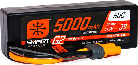 11.1V 5000mAh 3S 50C Smart G2 Hardcase LiPo Battery: IC5