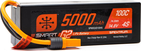 14.8V 5000mAh 4S 100C Smart G2 Hardcase LiPo Battery: IC5