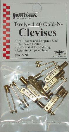 4-40 Gold-N-Clevises (12)