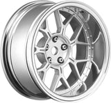 14 Spoke Matte Silver 1/10 Wheel Mounted Drift Tire, 2, 4