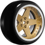 5 Spoke Bronze 1/10 Wheel Mounted Drift Tire, 2, 4, 6, 8