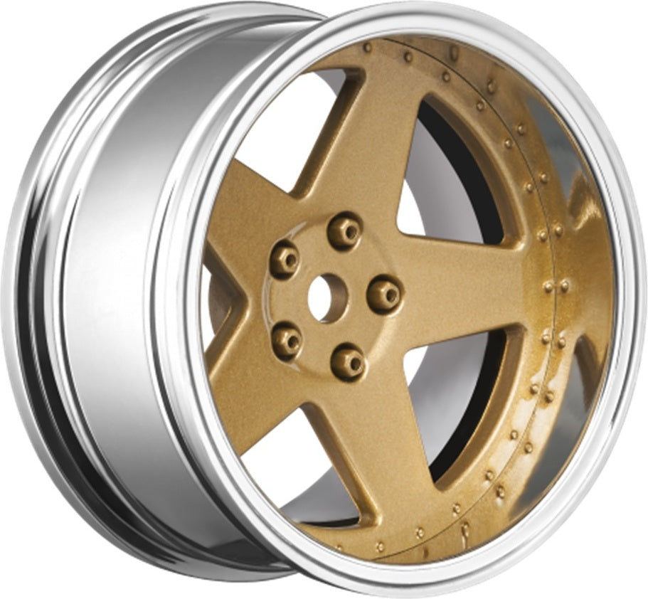 5 Spoke Bronze 1/10 Wheel Mounted Drift Tire, 2, 4, 6, 8