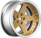 5 Spoke Bronze 1/10 Wheel Mounted Drift Tire, 2, 4, 6, 8