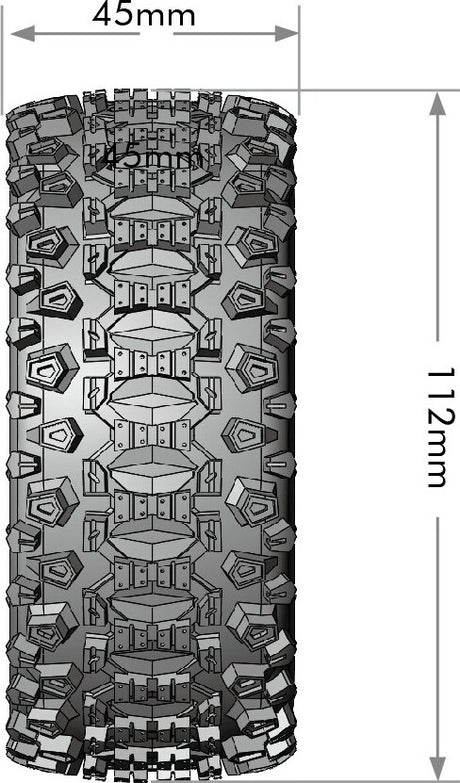 SC-Uphill 1/10 Short Course Tires, Soft, 12, 14 & 17mm