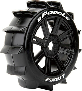 B-Paddle 1/8 Off-Road Buggy Tires, 17mm Hex, Mounted on