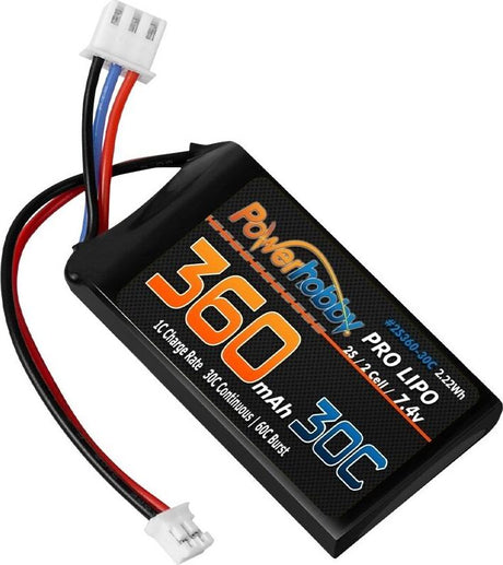 360mAh 2S 30C LiPo Battery: Axial SCX24
