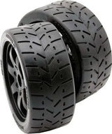 1/8 Gripper 42/100 Belted Mounted Tires 17mm Black