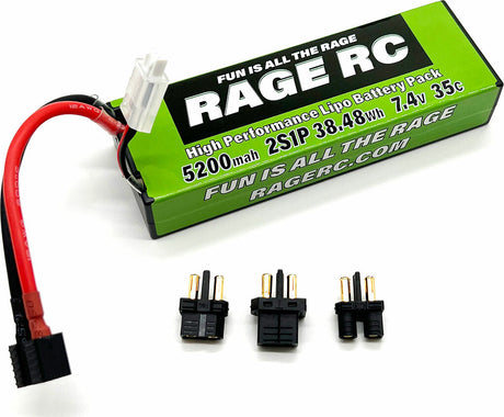 5200mAh 2S 7.4V 35C Hard Case LiPo Battery w/Uni Connector