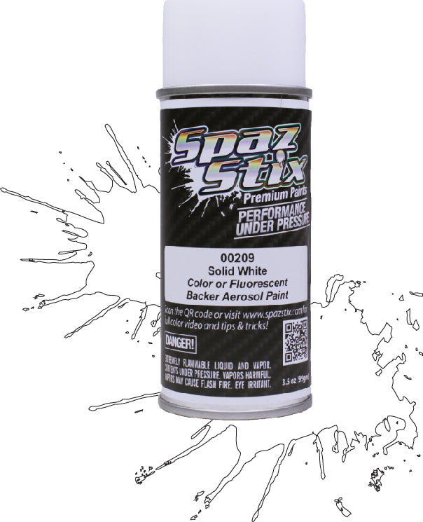 Solid White / Backer, Aerosol Paint, 3.5oz Can