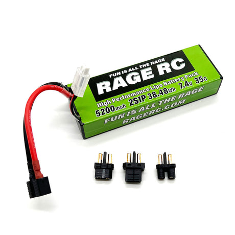 Rage R/C 5200mAh 2S 7.4V 35C Hard Case LiPo Battery (RGRLP52002S35U)
