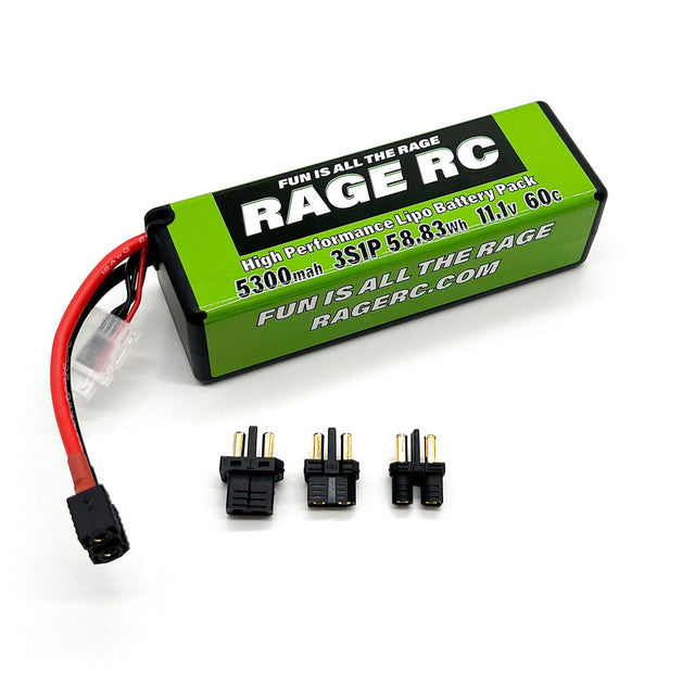 Rage R/C 5300mAh 3S 11.1V 60C Hard Case LiPo Battery (RGRLP53003S60U)